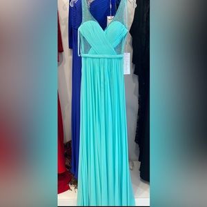 Teal corset dress (xs)